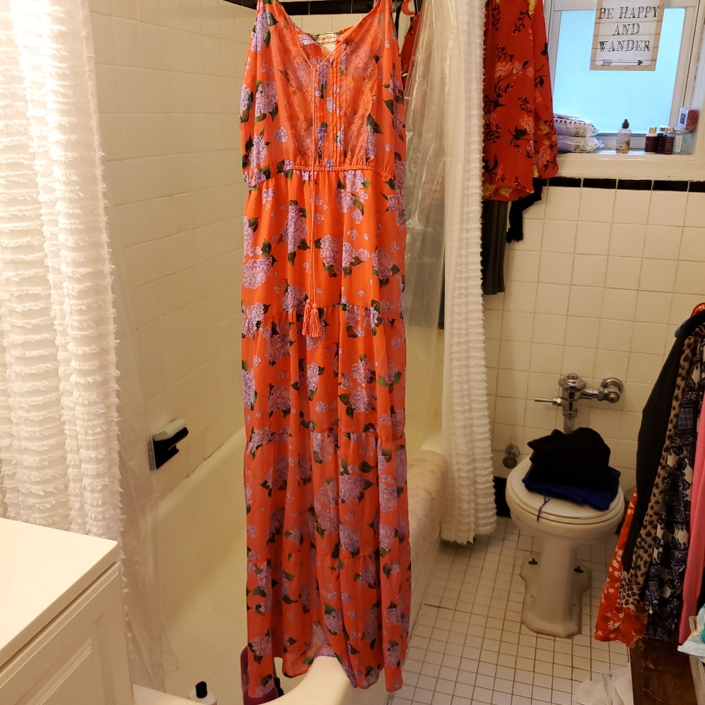 Long floral maxi dress